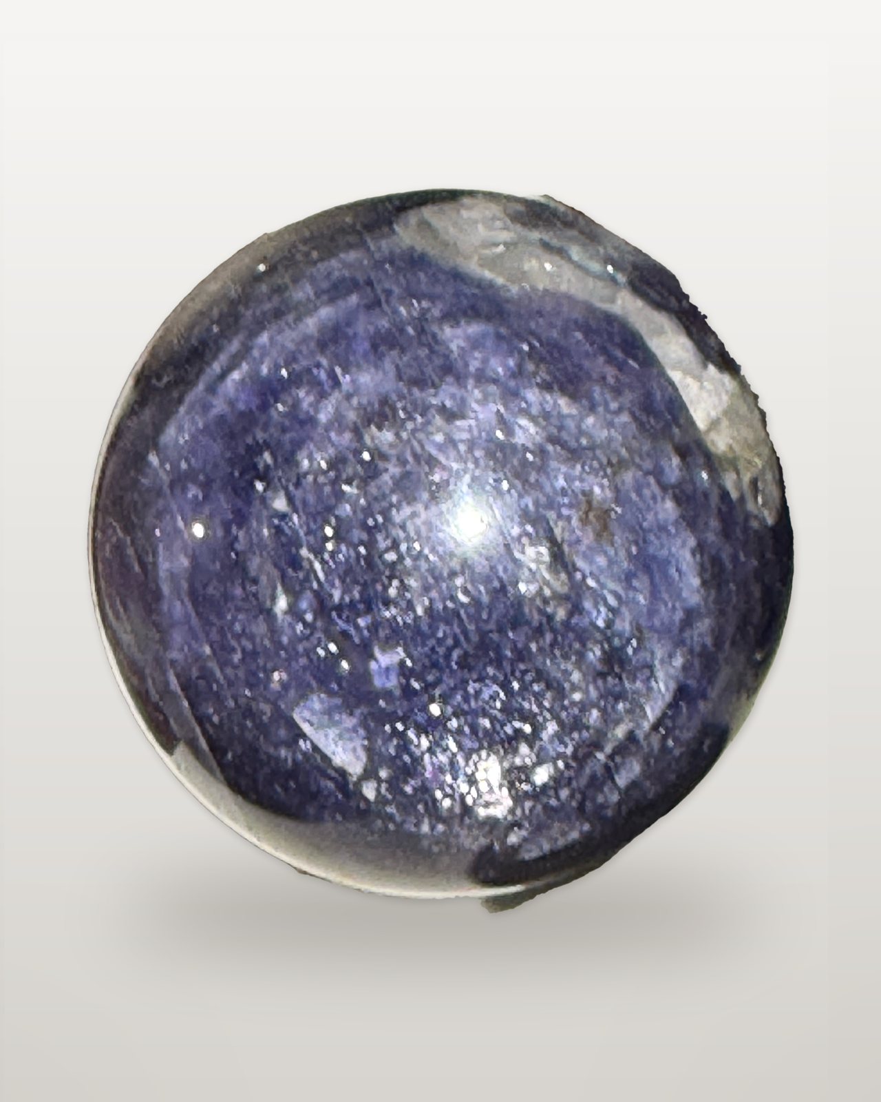 Iolite with sunstone sphere