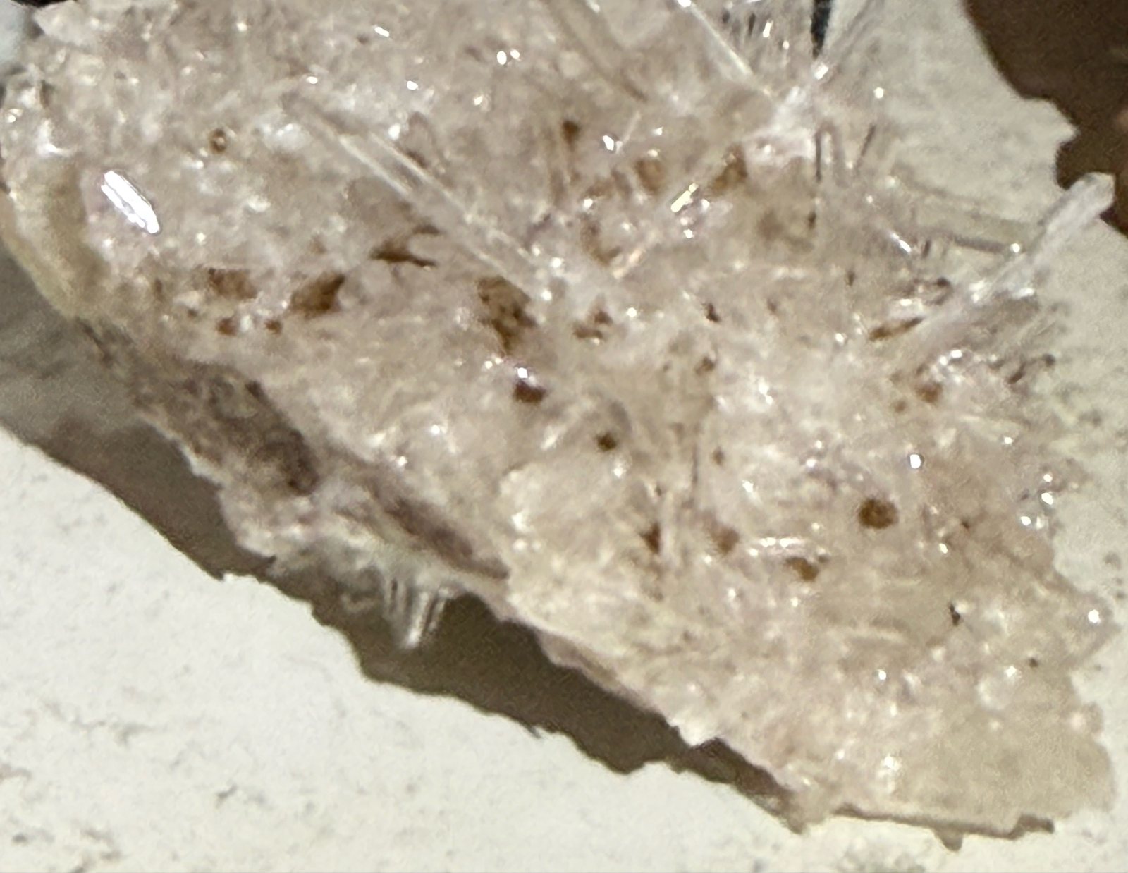 Needle quartz cluster