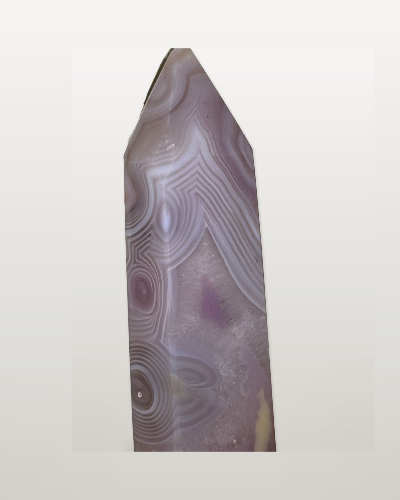 Pink jelly agate tower
